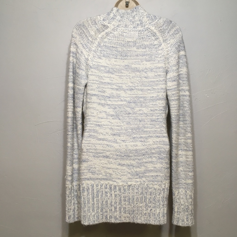 Gentle Fawn Blue White Long V-Neck Soft Sweater - Picture 5 of 8